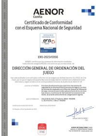 La DGOJ renueva su certificación en el Esquema Nacional de Seguridad (ENS)